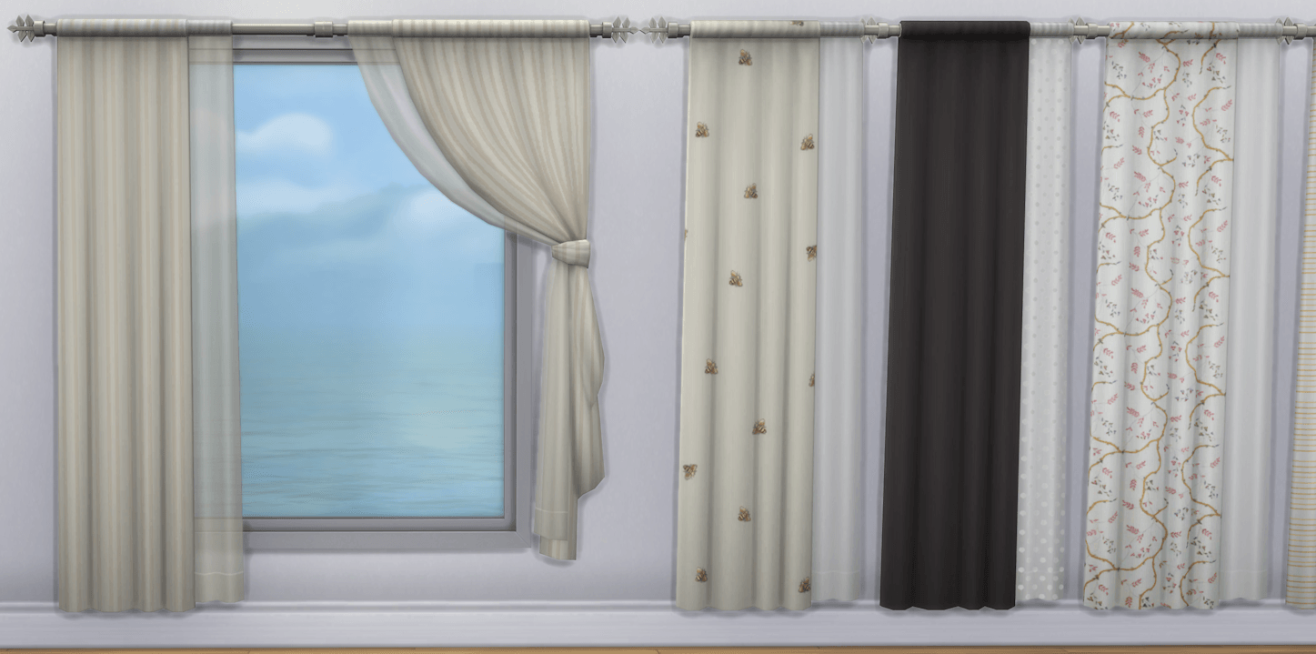4 of 5 curtain pattern options