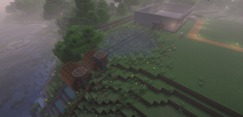 Thumbnail Connected to water wheels