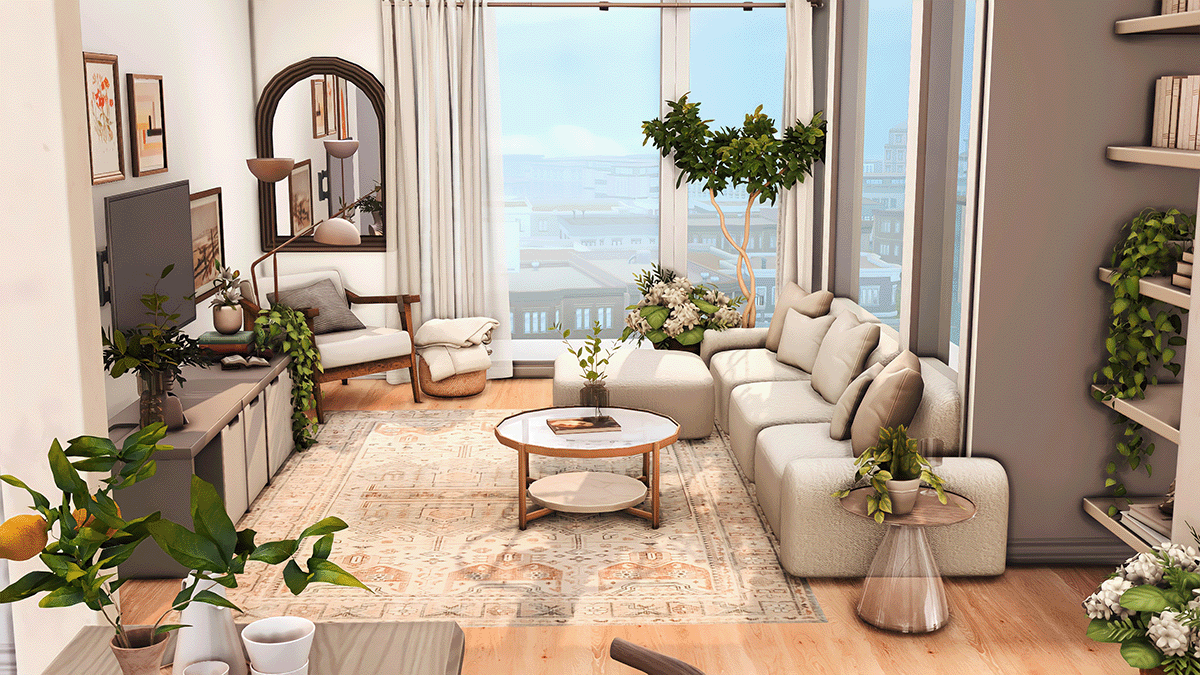 Lodia Living Room Apartment The Sims 4 Rooms / Lots