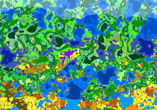 Picture of same world after mod (notice the cold at the top, hot at the bottom)