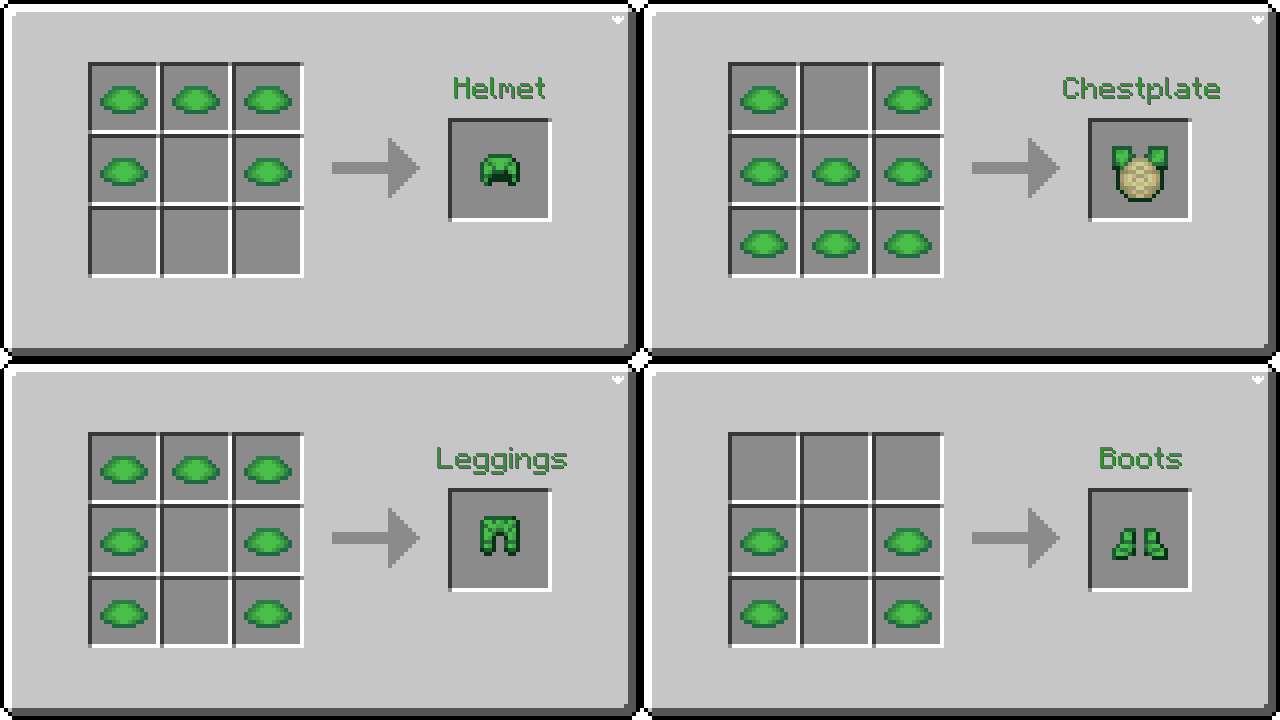 Crafting recipes