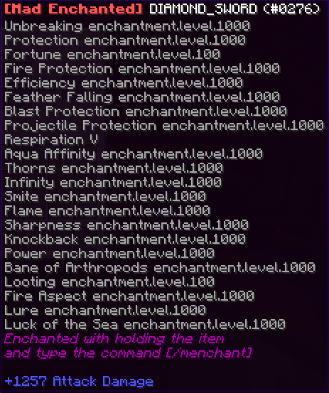 <p>A example MAD Enchanted item <span class="emote emote-grin" title="Grin">:D</span></p>