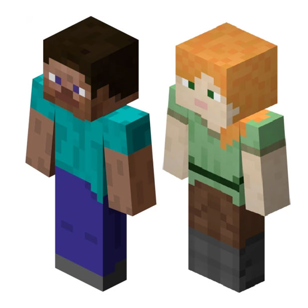 Alex Herobrine - Shaded Minecraft Skin