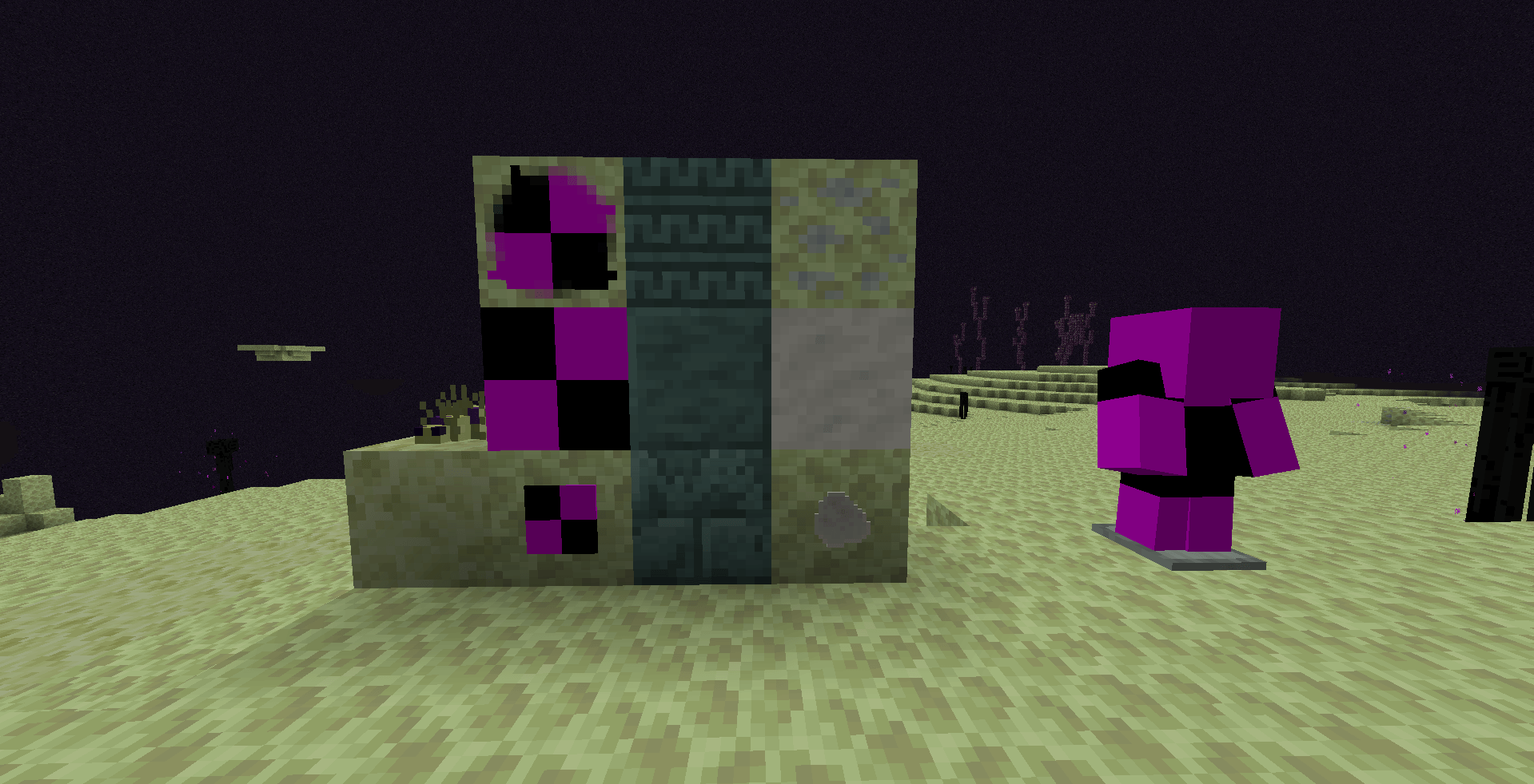 Thumbnail All of the blocks and items obtainable in the end.