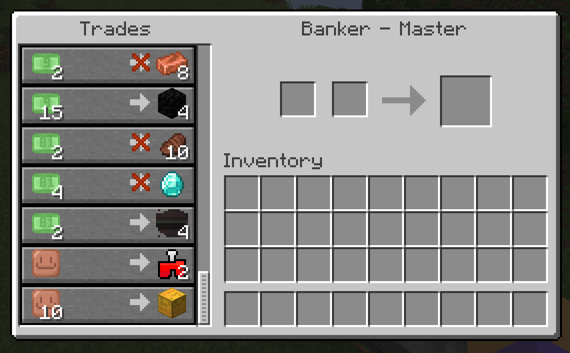 Thumbnail Trading with a master level banker. The You Win Block is 10 pretty pennies.
