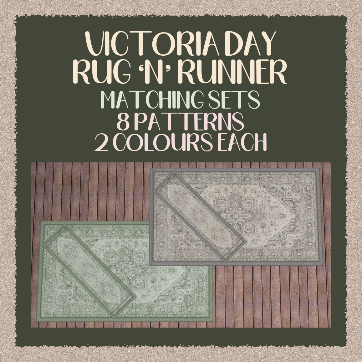 Victoria Day Rug 'n' Runner Set - Gallery - The Sims 4 Build / Buy ...