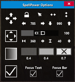 Options Window v. 0.2.2