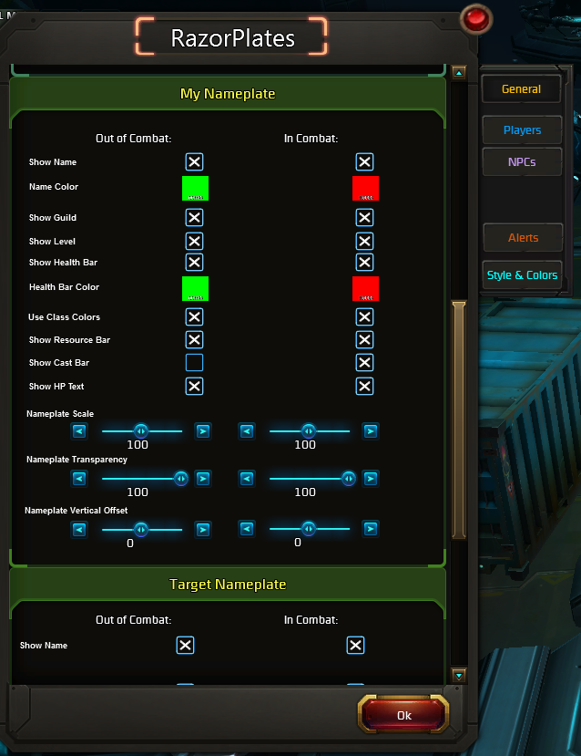 Per unit type settings