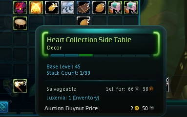 Item tooltip with auction value included