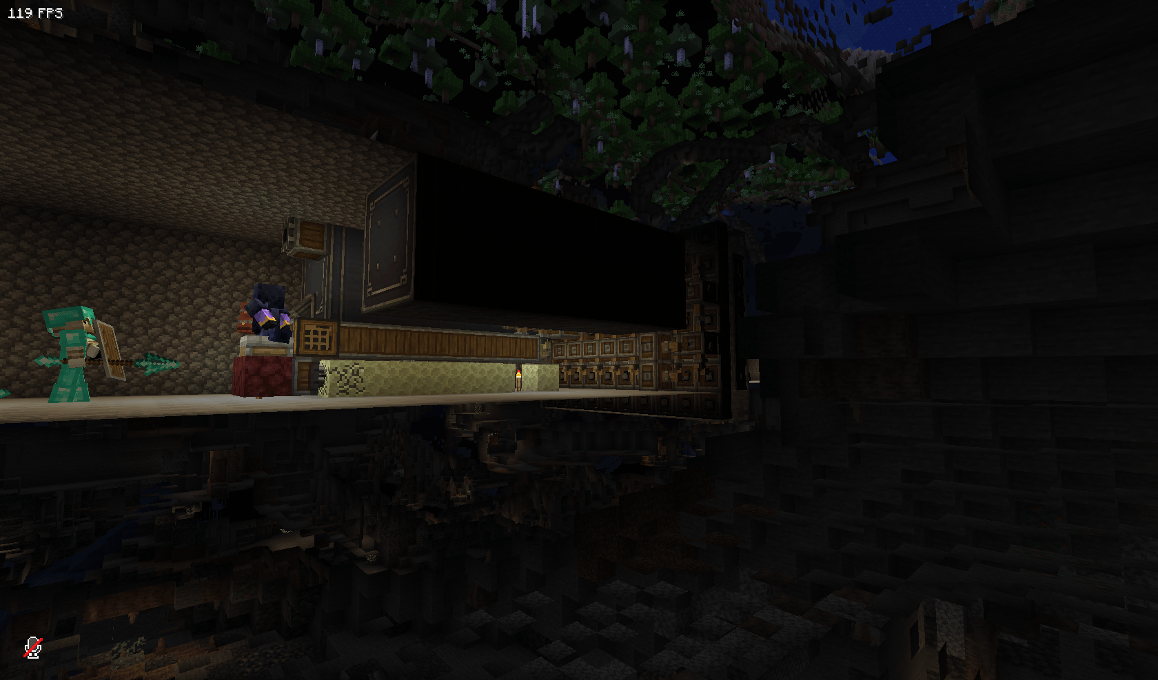 Thumbnail Mining drill with automatic placing torches and tunneling "replacing ground, selling and sides with cobble stone"