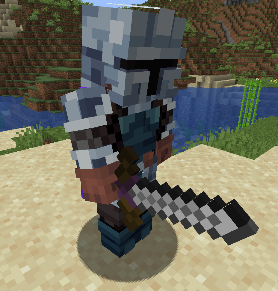 Player hold sword