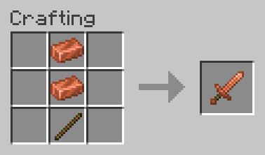 Thumbnail Every tool of the Copper set is craftable like most vanilla sets of tools.