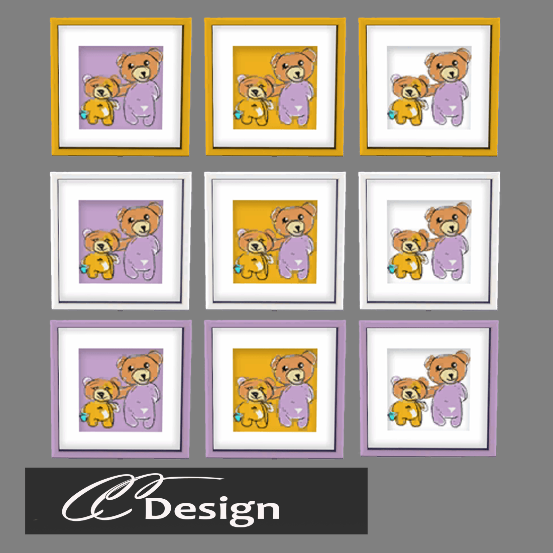 Thumbnail 7 brand-new bear-patterned items for children's rooms. - Compatible with the base game