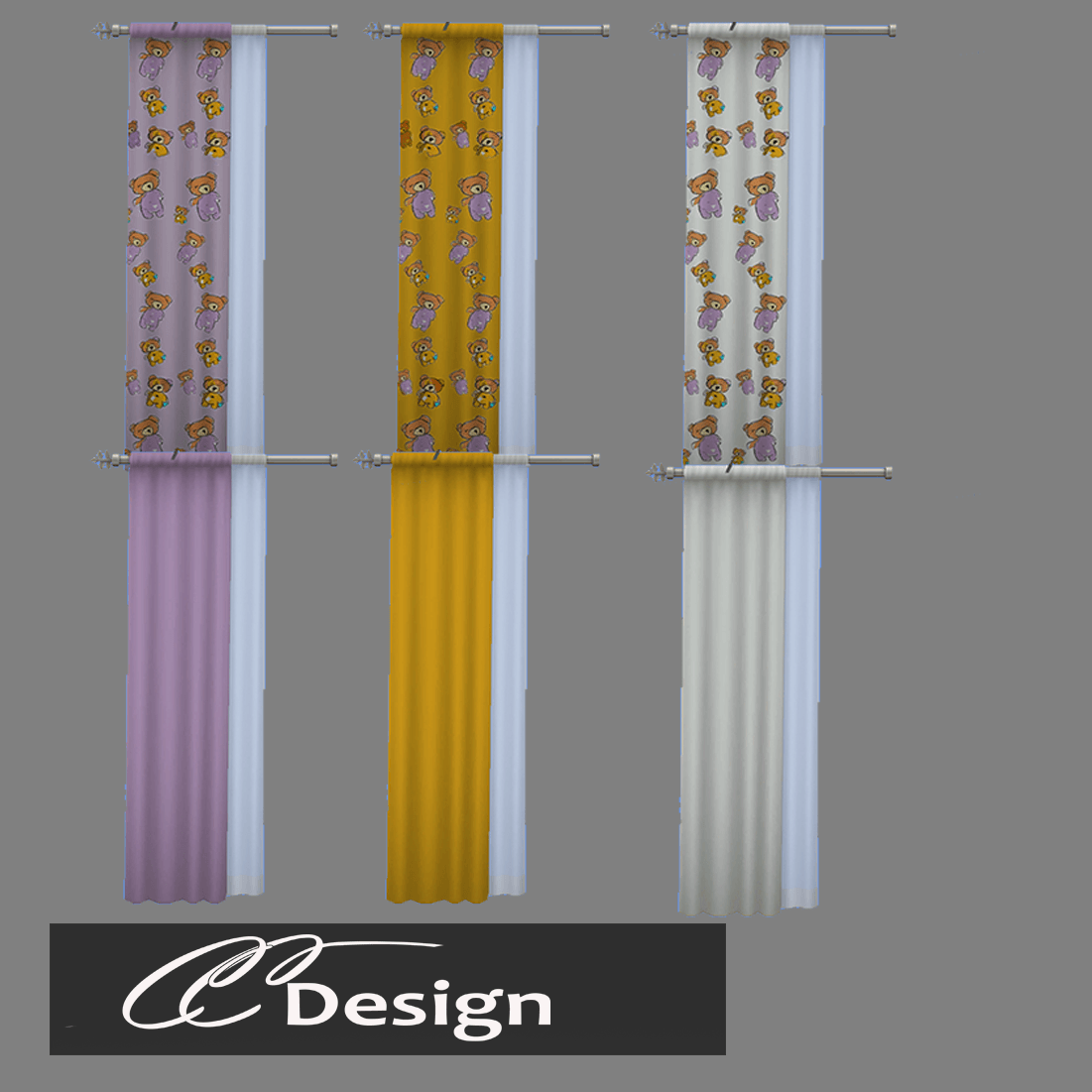 Thumbnail 7 brand-new bear-patterned items for children's rooms. - Compatible with the base game