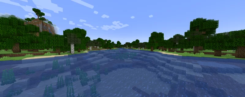 Picture of how a forest looks with the resource pack
