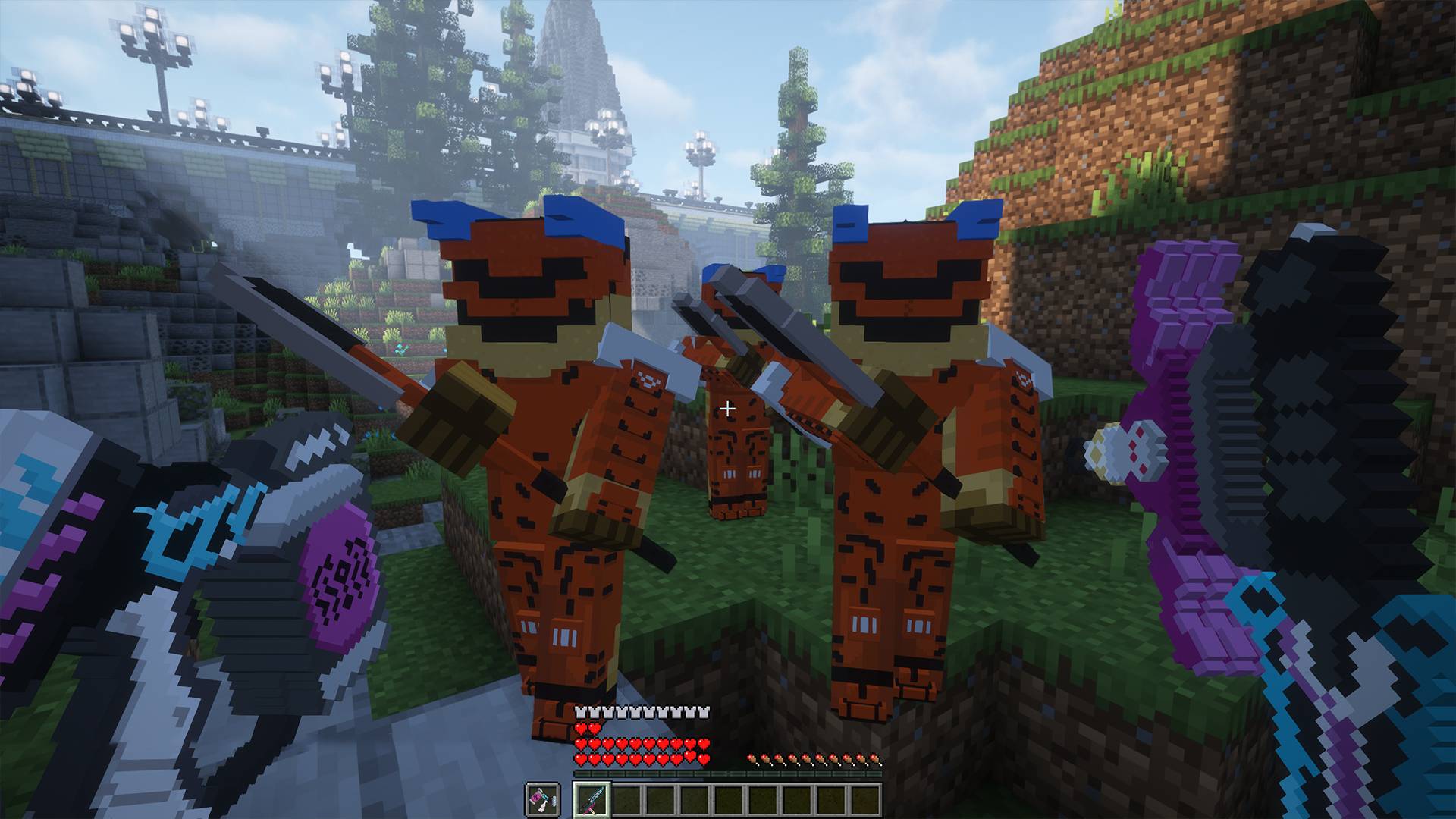 Player fights Bugnarok Soldiers with Spider Kumonos' weapons