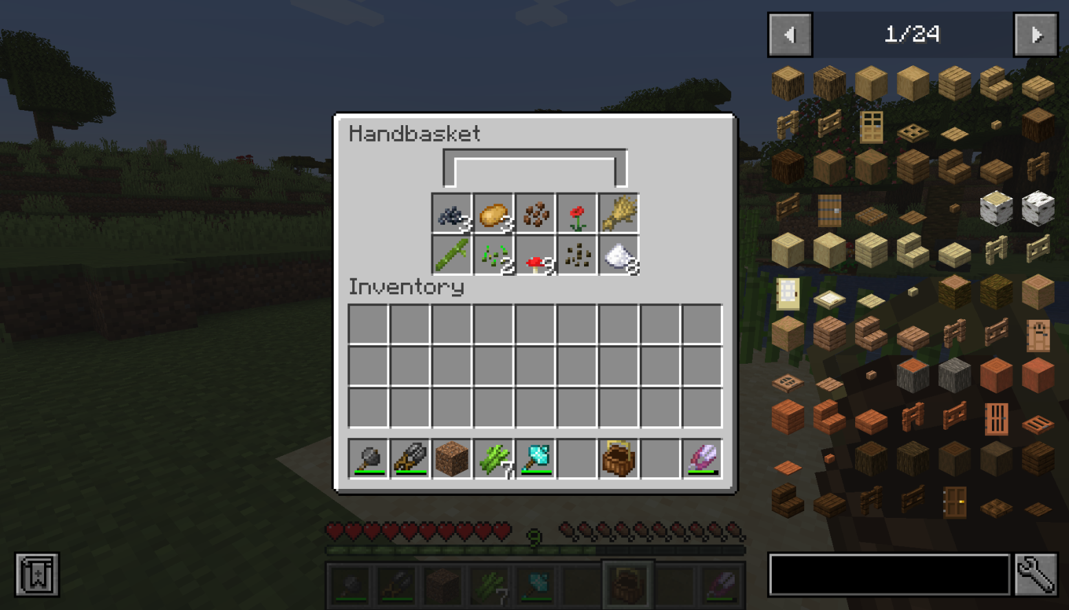 Thumbnail Handbasket UI