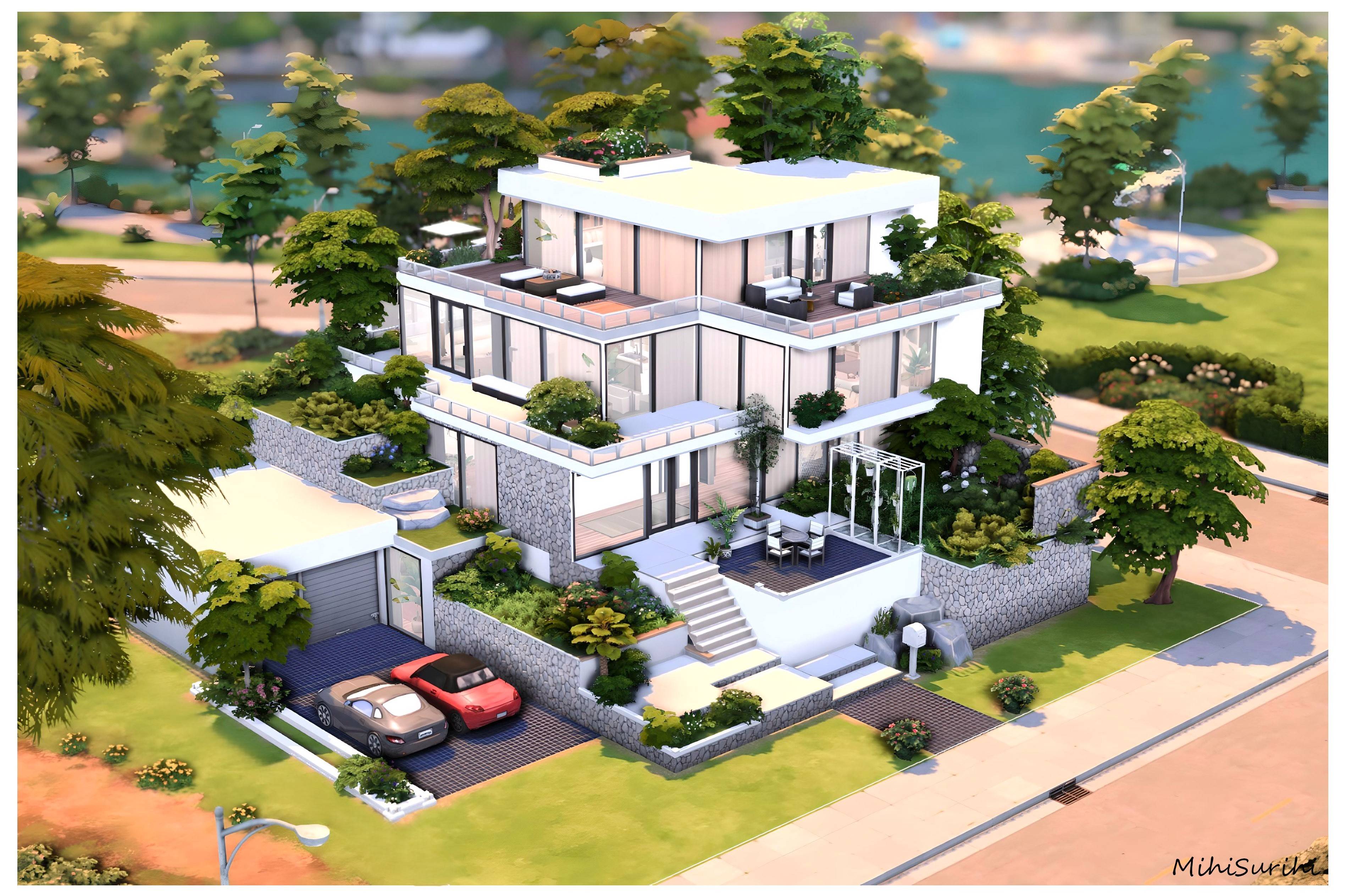 Maxime House - Modern Style - The Sims 4 Rooms / Lots - CurseForge, image size:3792x2528