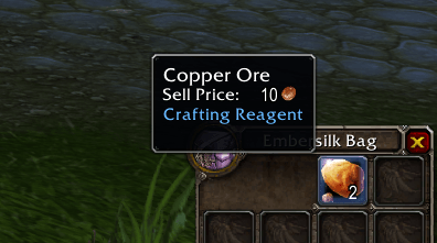 Thumbnail Copper Ore with the tag "Crafting Reagent".