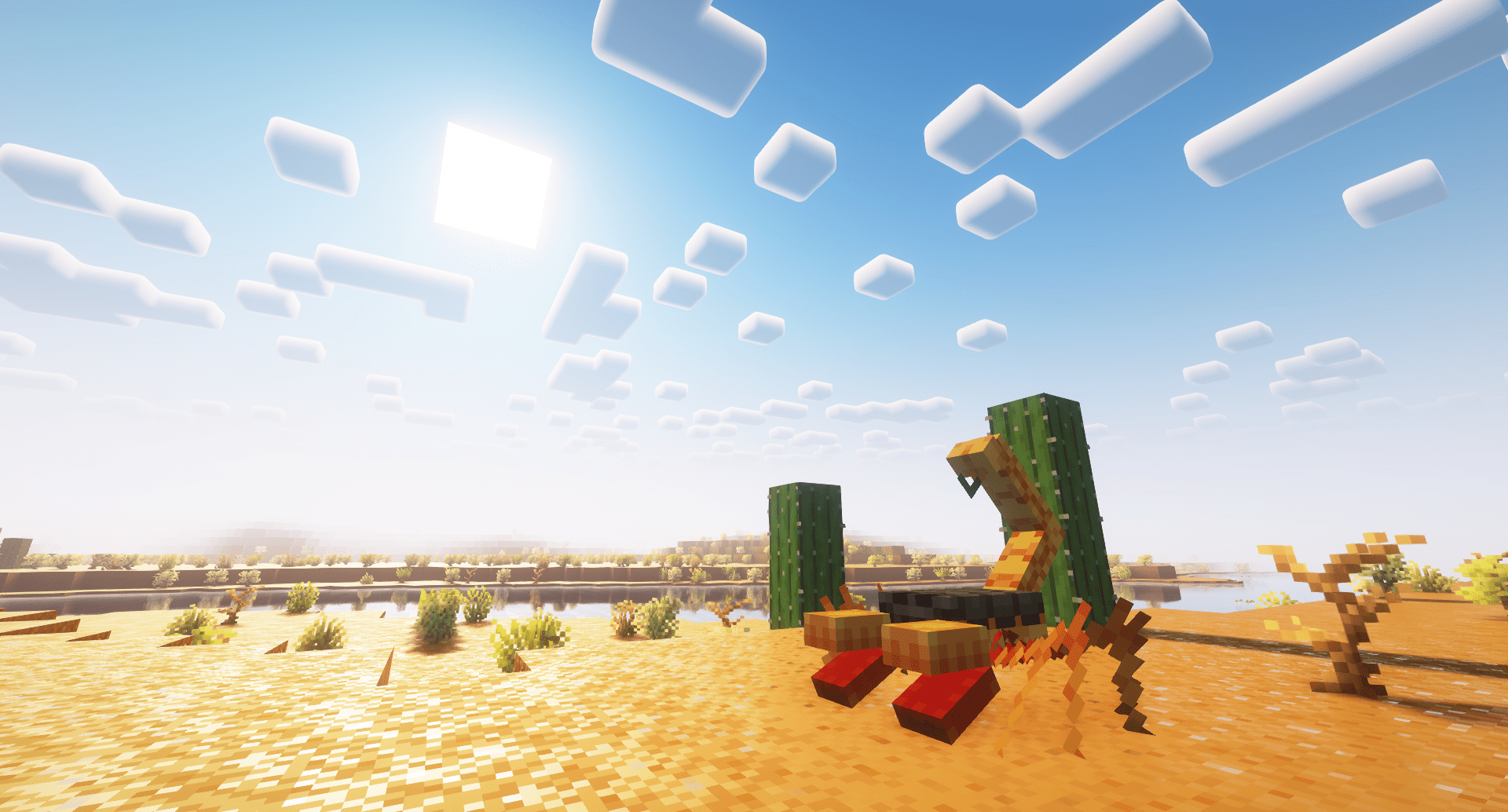 Thumbnail Scorpions take the place of spiders in open arid overworld biomes.