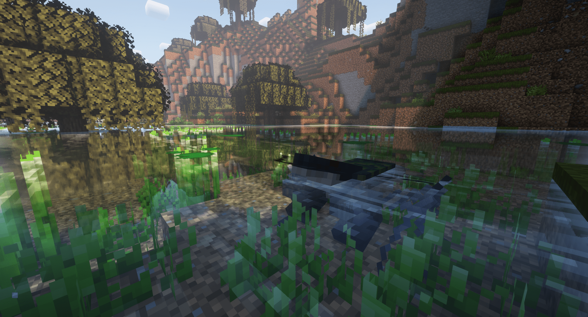 Thumbnail Crayfish take the place of spiders in swamp and lush cave biomes.