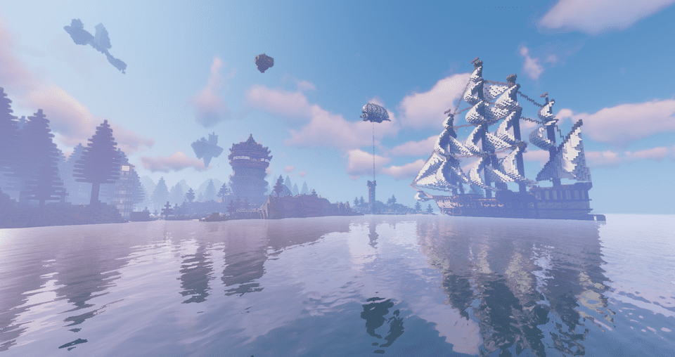Thumbnail A shore with Ship and Lighthouse with shaders