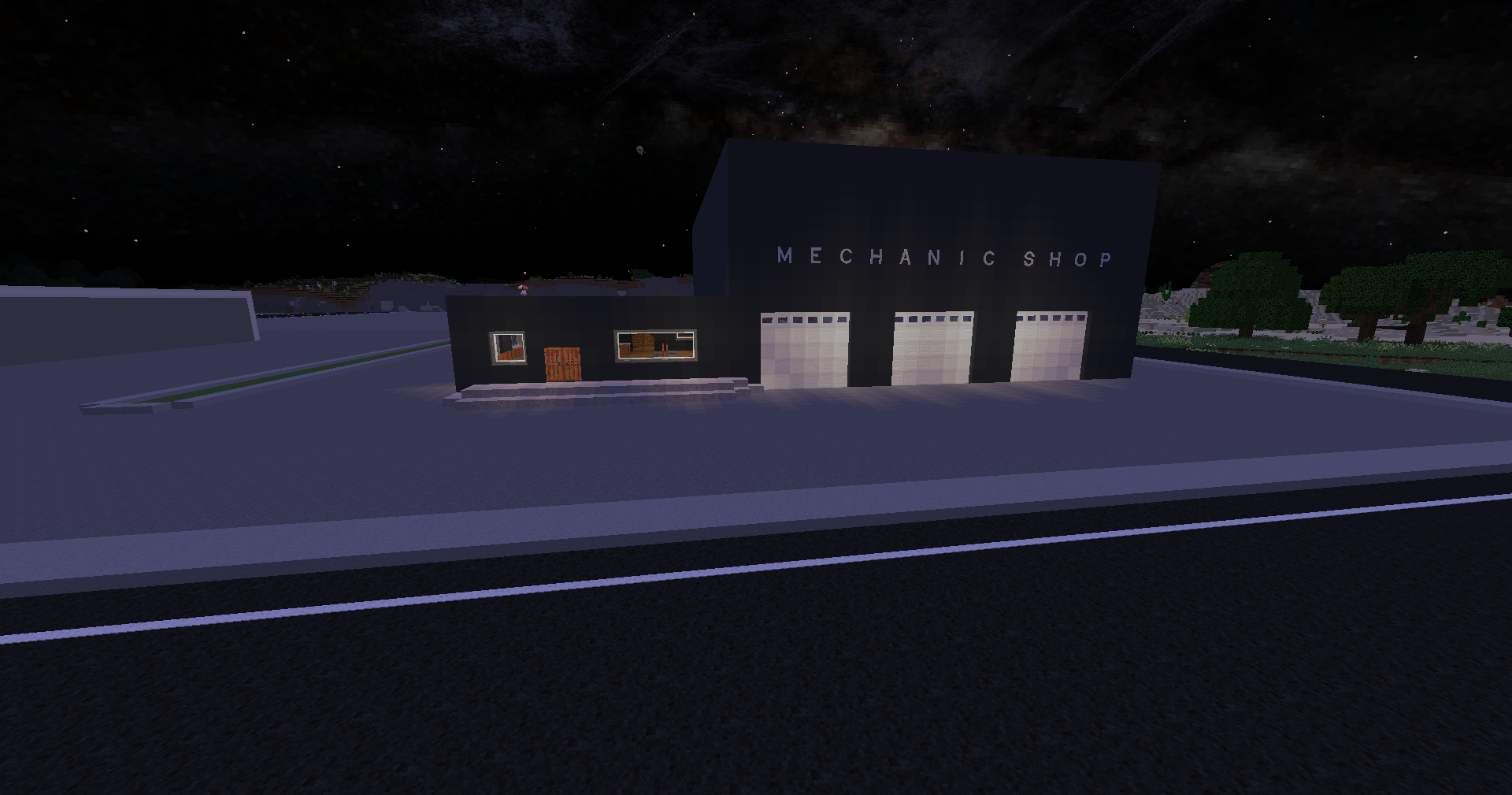 This is simply an exterior shot of the world’s first Mechanic shop.