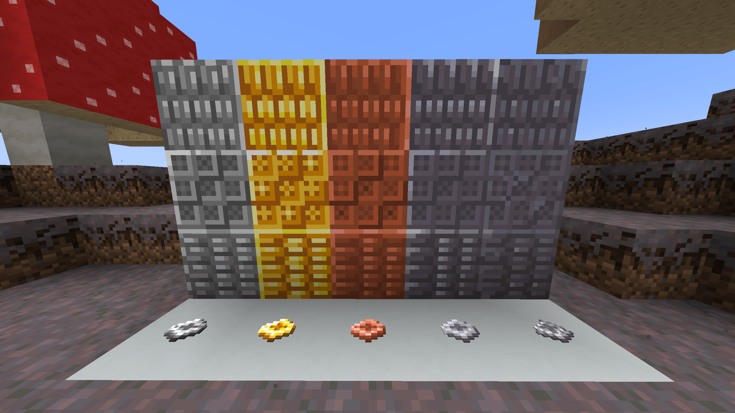 Thumbnail Obtain Metal Plates with the Steel Hammer and make building blocks out of them!