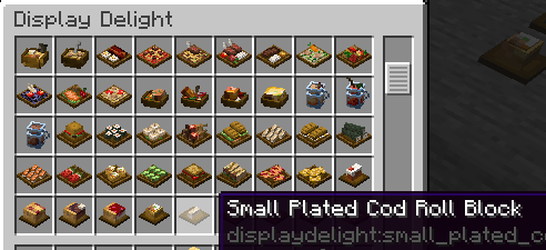 Display Food Block Items