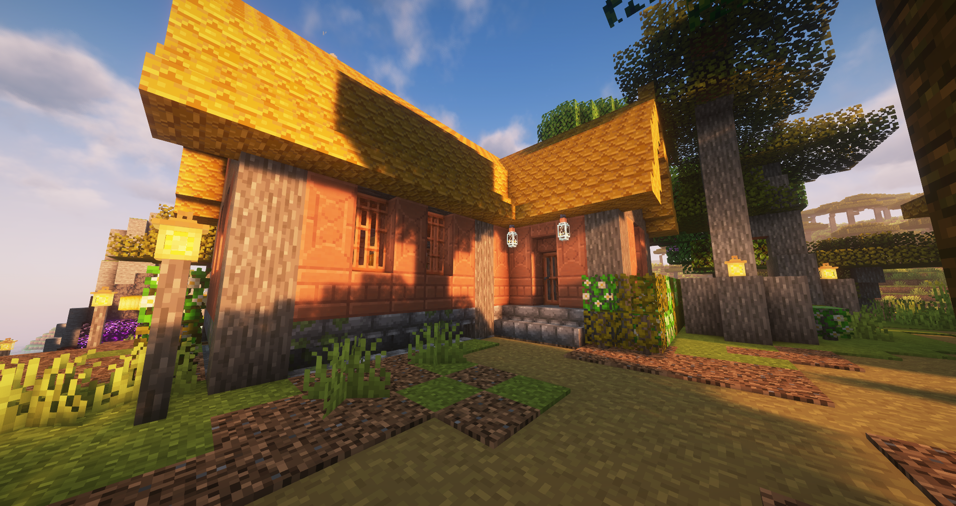 Thumbnail A starter house build on my private server showcasing some of the modded blocks in the pack.