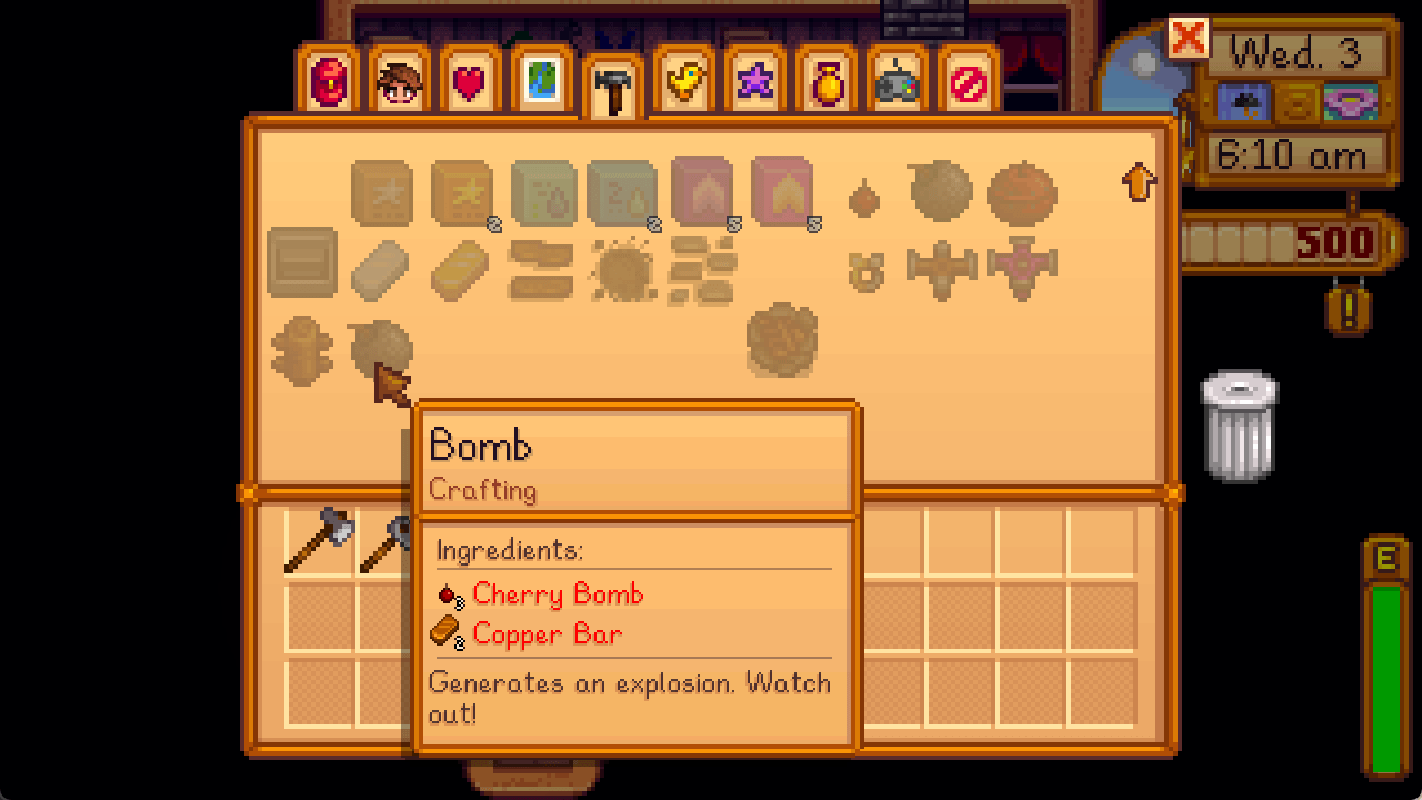 Explosion Recipe