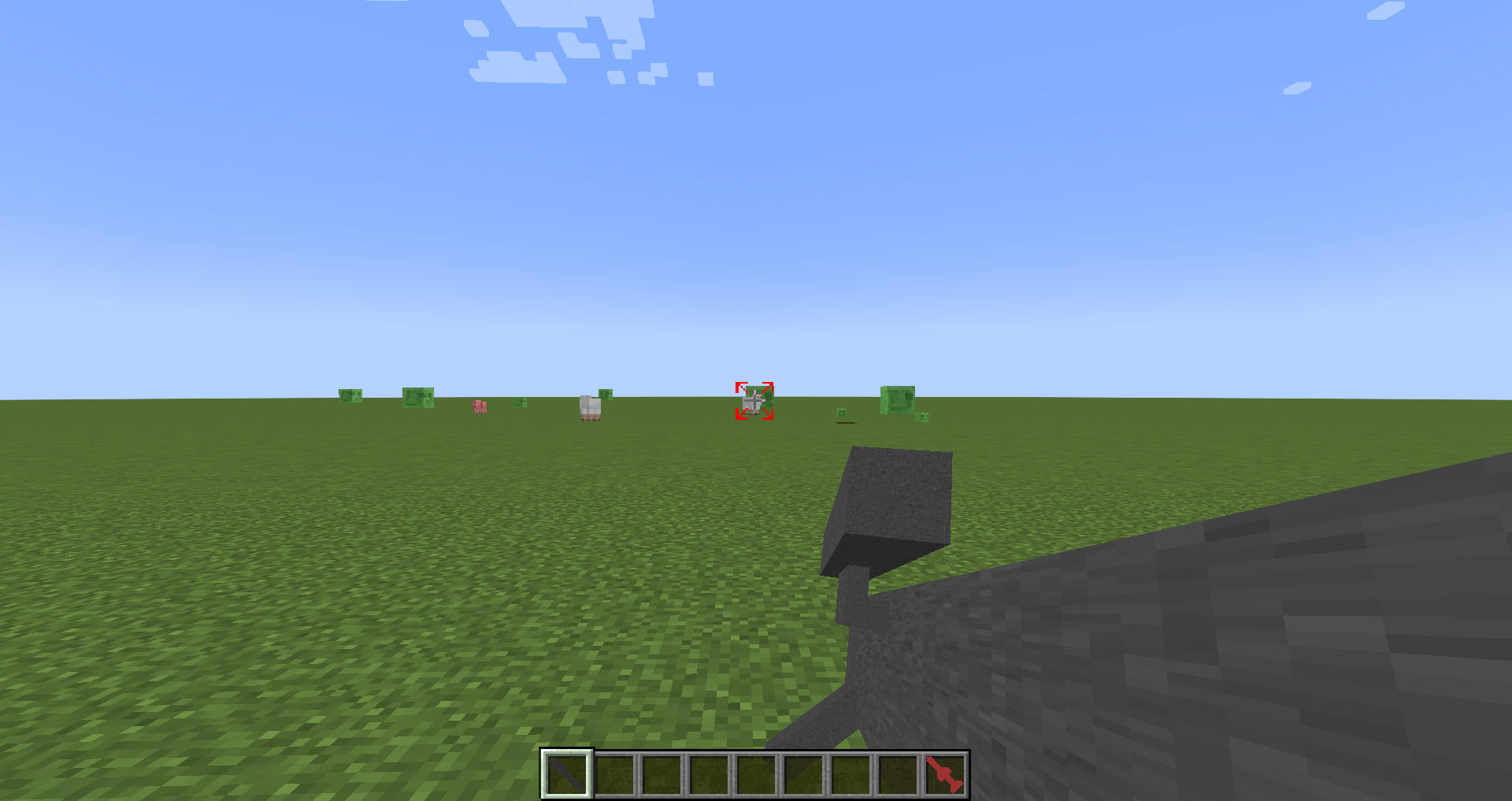 Thumbnail aiming with a rocket launcher