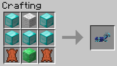 <p>Diamond Horse Armour recipe requires 5 Diamond Blocks, one Emerald Block, two Leather, and a Wool.</p>