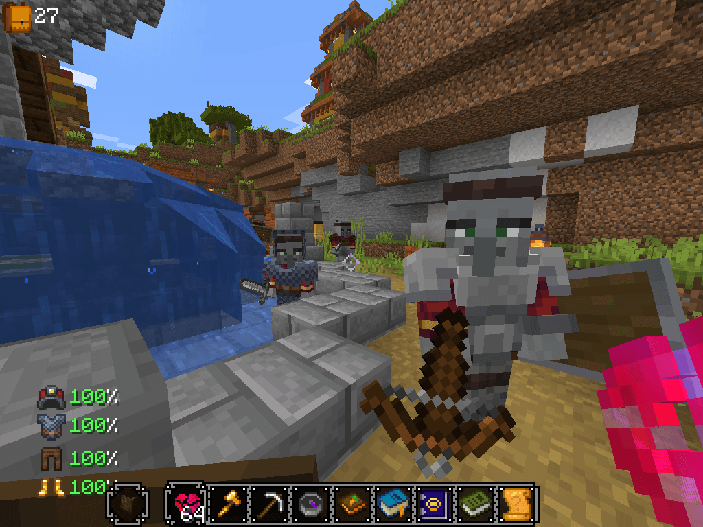 Guard Villagers look like Illagers and Spirit Orbs look like Heart Fragments