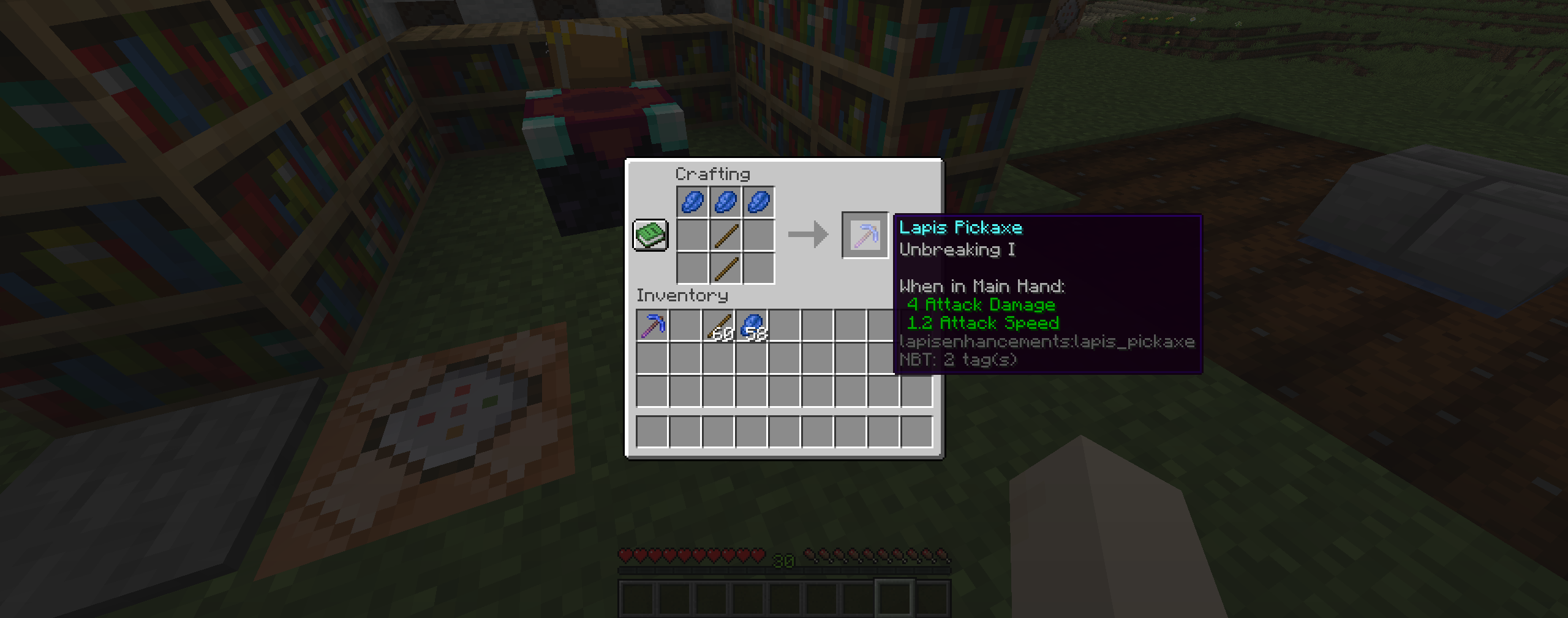 Thumbnail Here you can see a different enchantment applied for another Lapis item crafted?