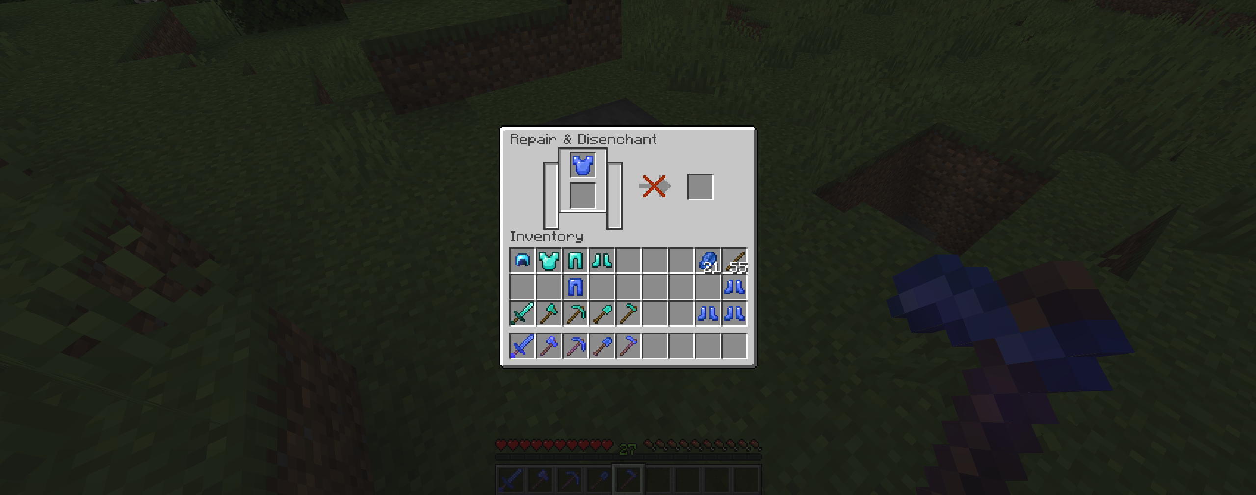 Thumbnail Here you can see that Lapis Gear cannot be used at the Grindstone!