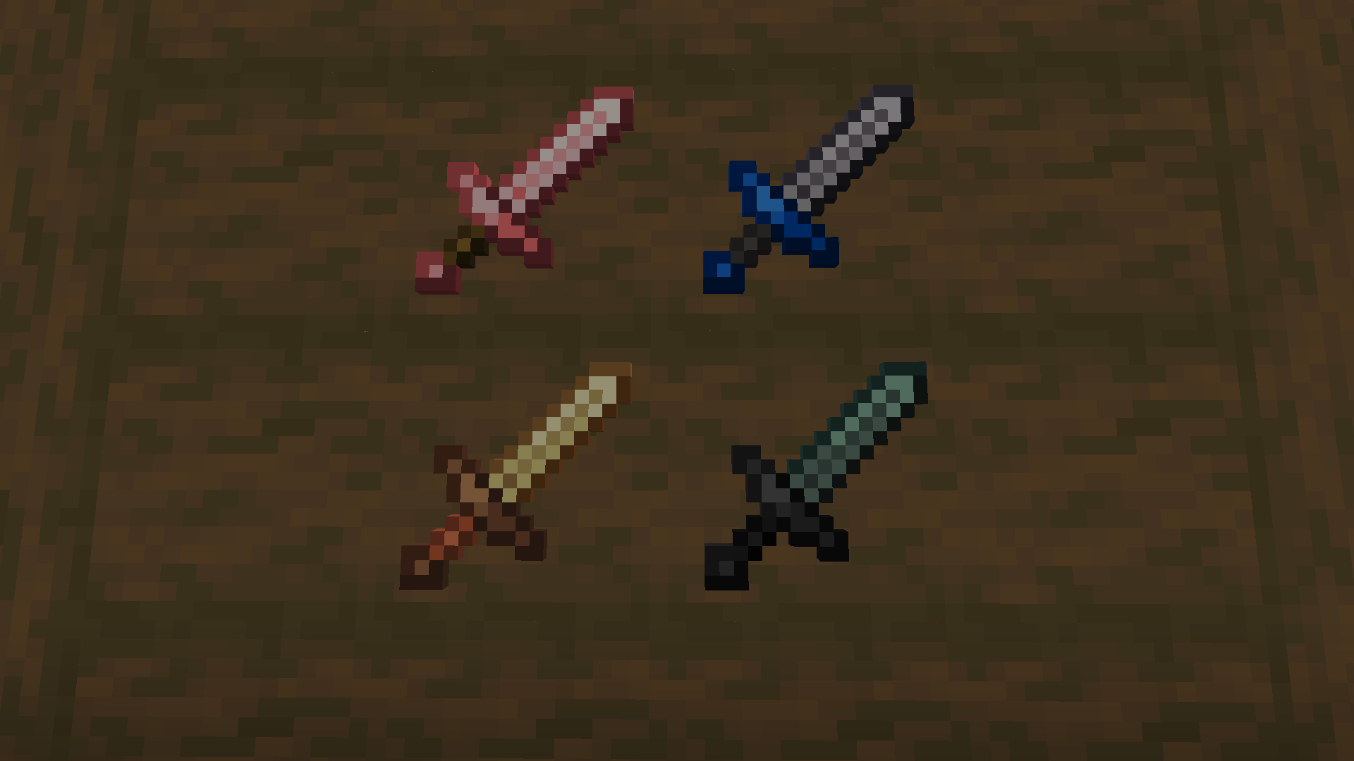Thumbnail Improved material palettes (Rose Gold, Steel, Electrum, Necronium) seen in the swordblade