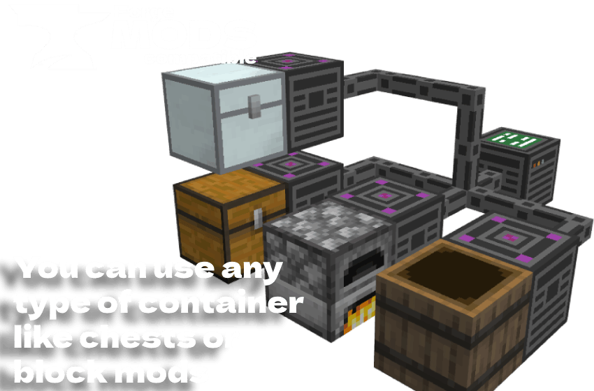 Thumbnail You can use any type of container from: chests to block mods