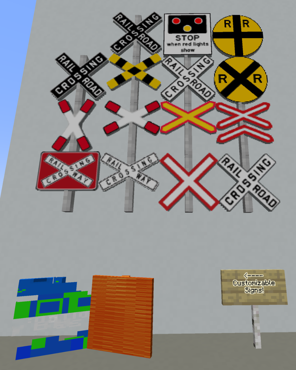 Thumbnail All the signs are dynamic! You can even pick any texture and use it as a sign texture!