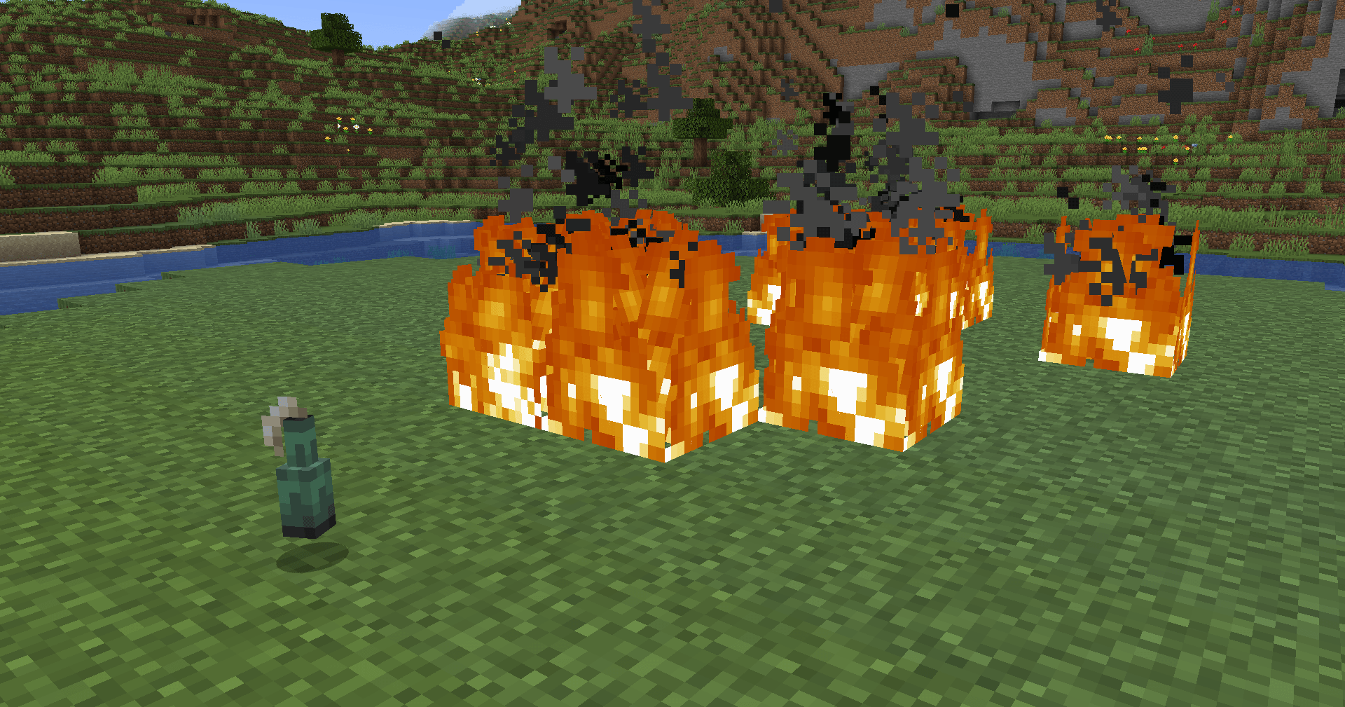 Thumbnail The classic Molotov cocktail explodes and sets blocks and entities on fire on impact!