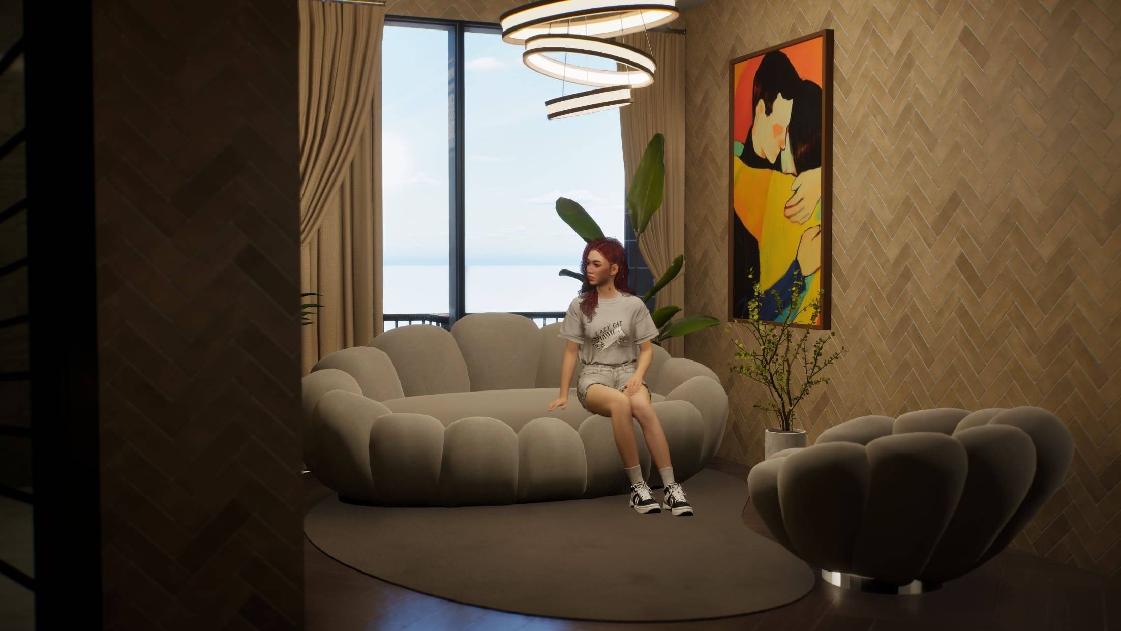 Flower Sofa Gallery inZOI Build Mode