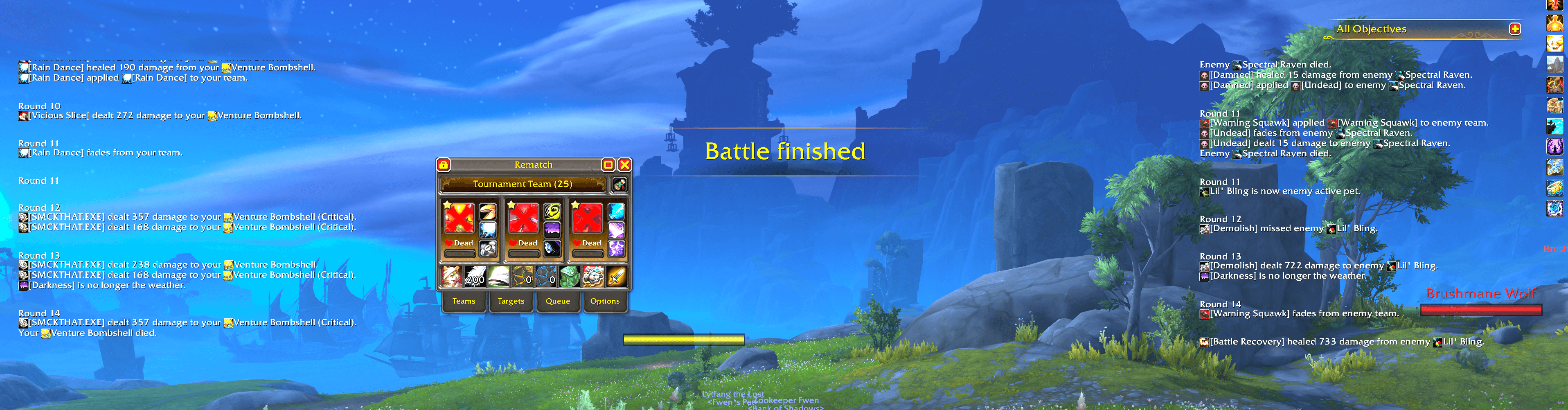Thumbnail In the options panel you can set the seconds of duration for the combat logs to show (until they disappear) after the pet battle has ended.