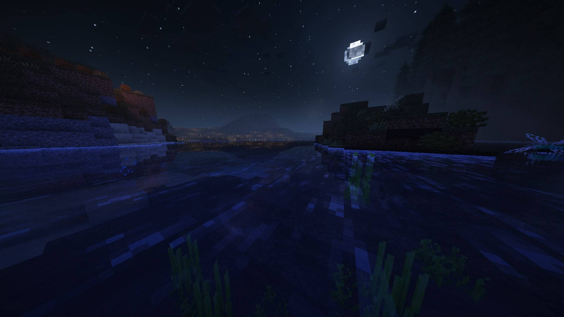Thumbnail A look at the full moon night sky with the built-in shaders enabled.