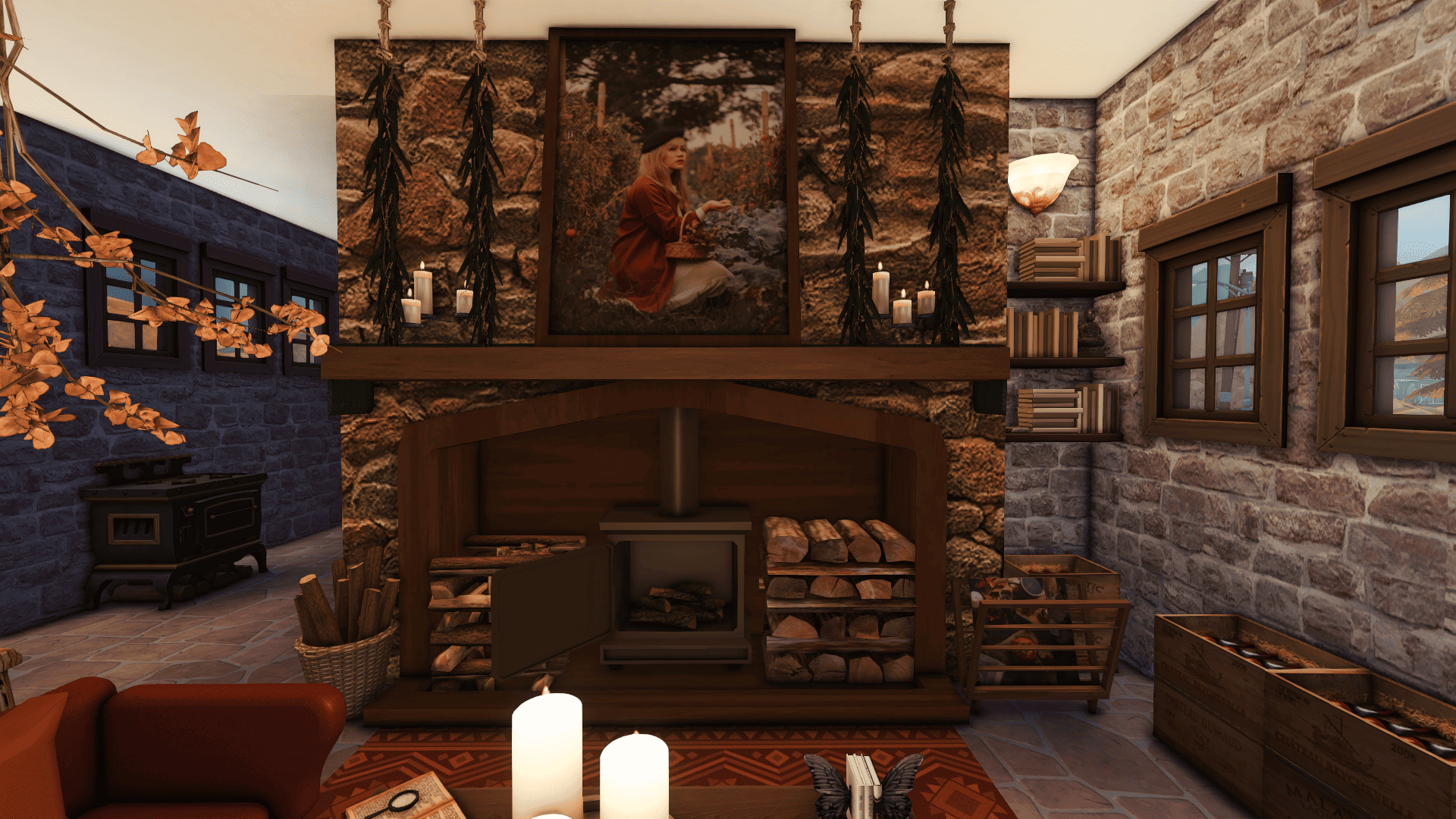 Medieval Hearth Living & Dining Room Gallery The Sims 4 Rooms