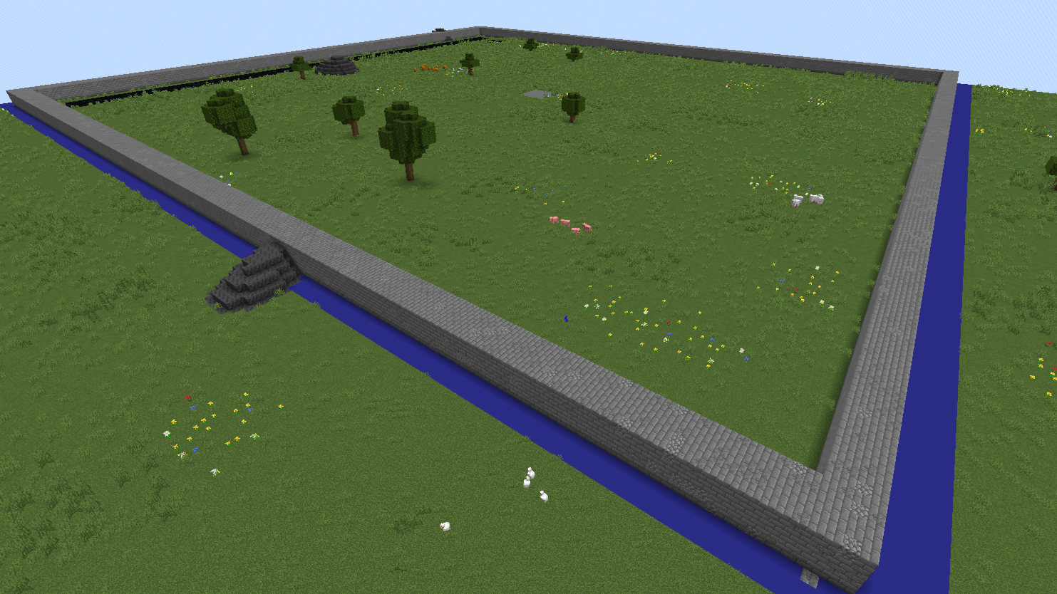 Thumbnail The stone brick squares are where the bunkers are at, 10 blocks underneath