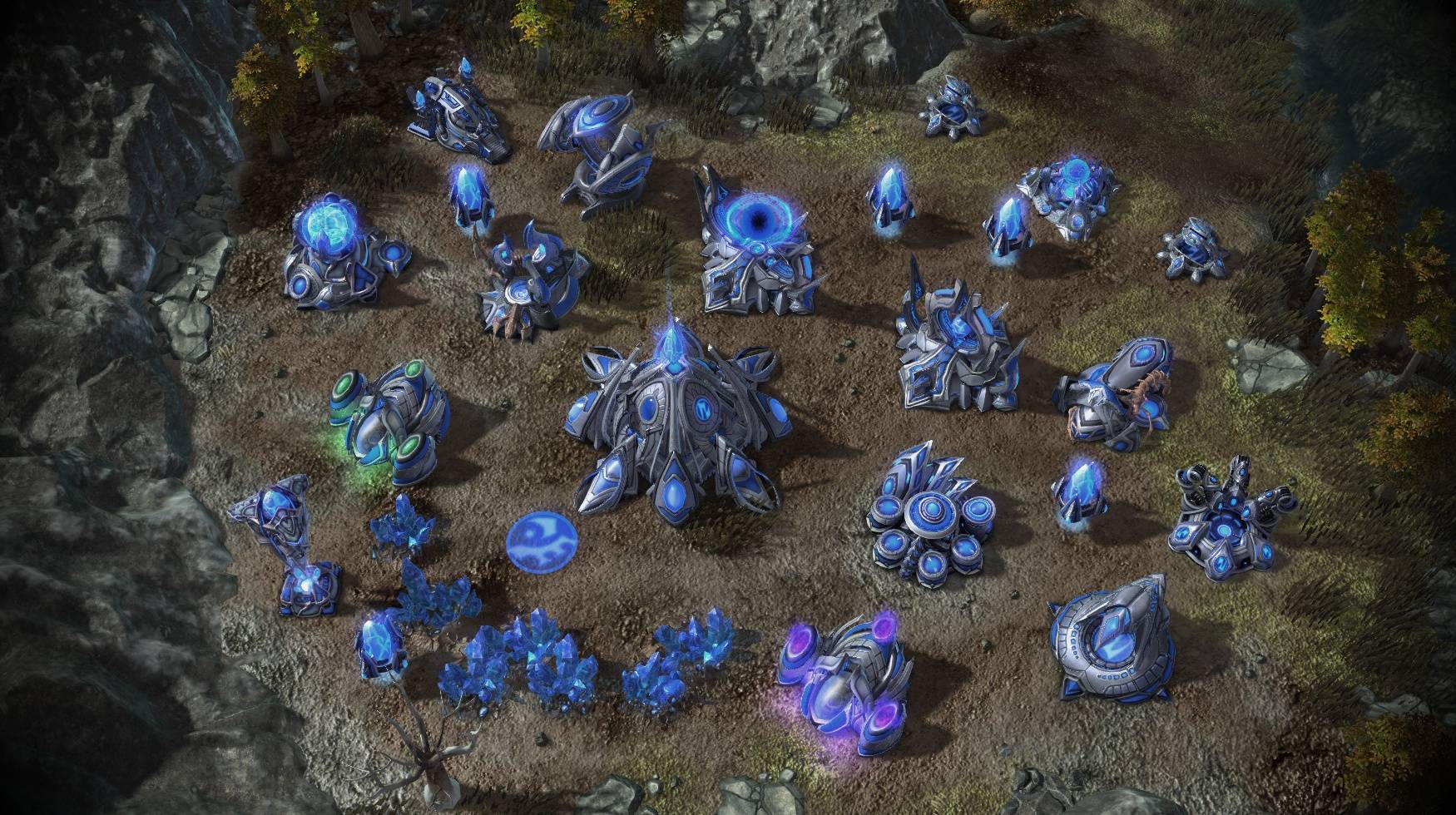 Nerazim skins for Protoss MP Buildings with TC glow