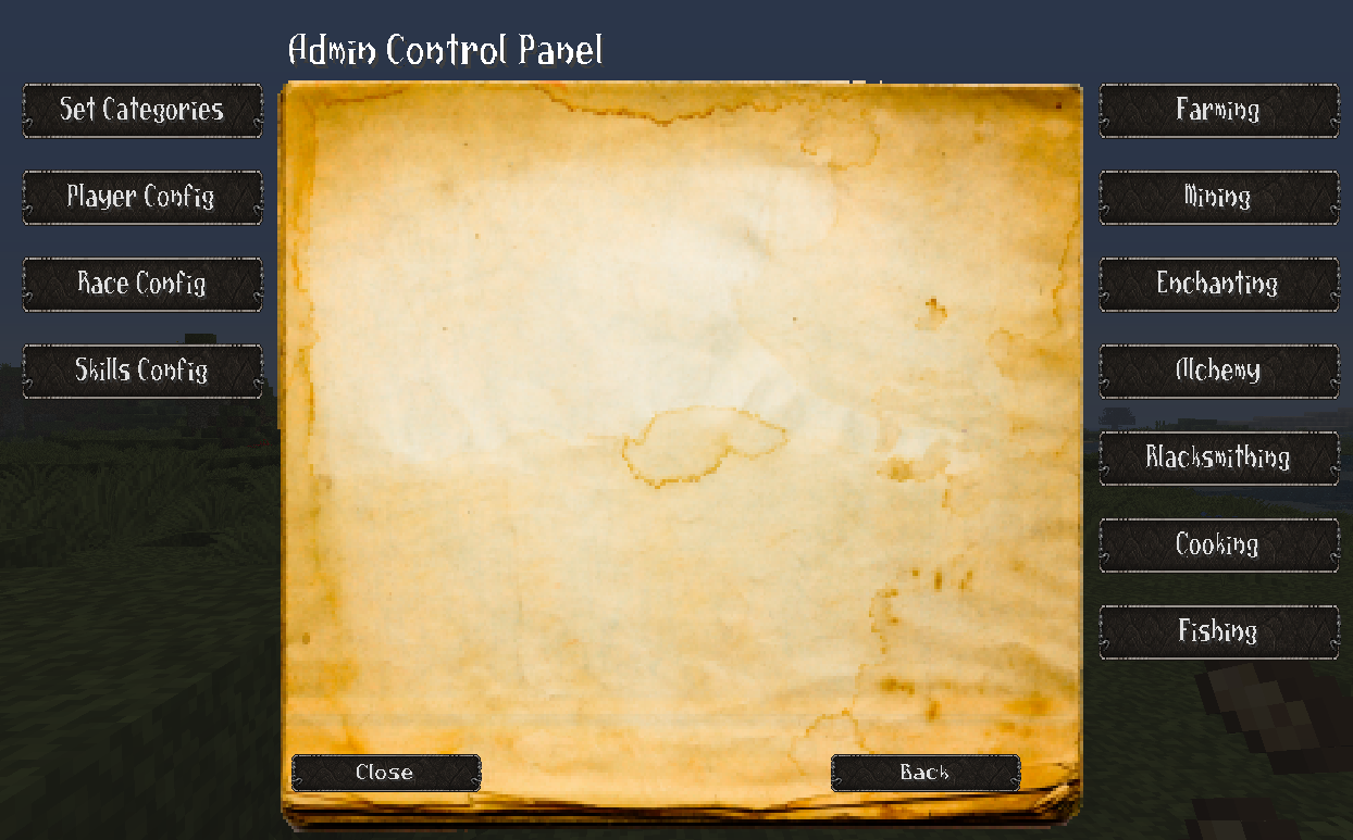 Admin Control Panel - Skills