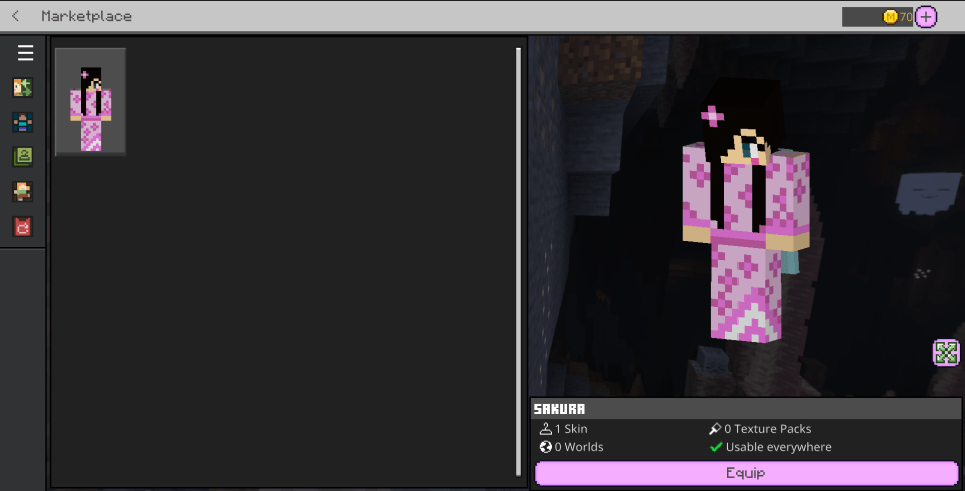 Japanese Sakura Kimono Skin - Gallery - Minecraft Bedrock Skins ...