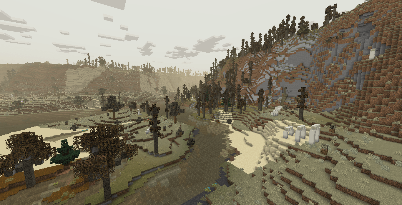 A mud river flowing through the mountains