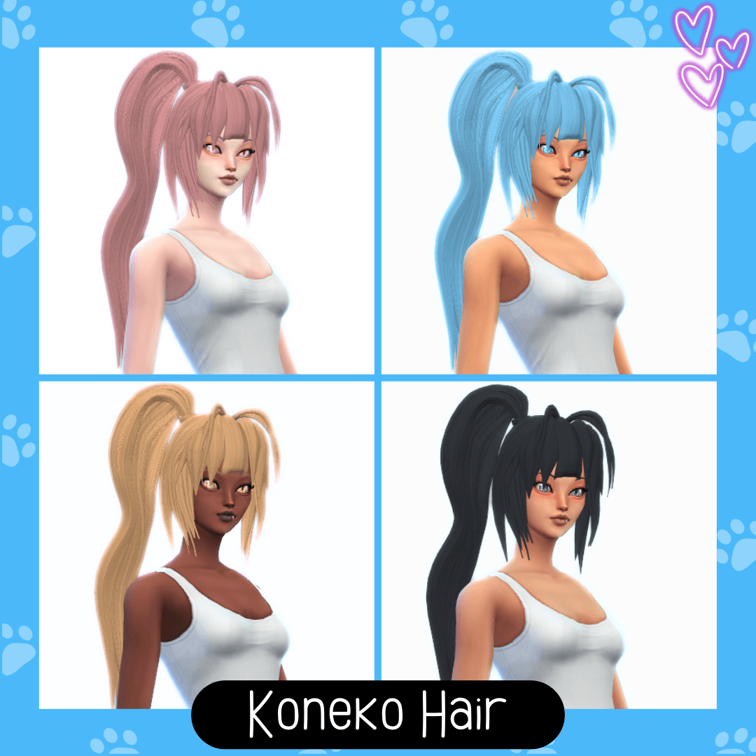 [JBTN] Koneko Hair - Gallery - The Sims 4 Create a Sim - CurseForge